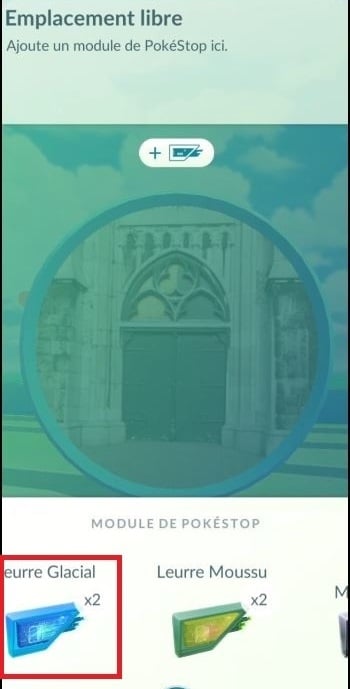 Gambar yang menunjukkan Glacial Lure yang akan diaktifkan di PokéStop di Pokémon GO. Karen untuk Alucare.fr