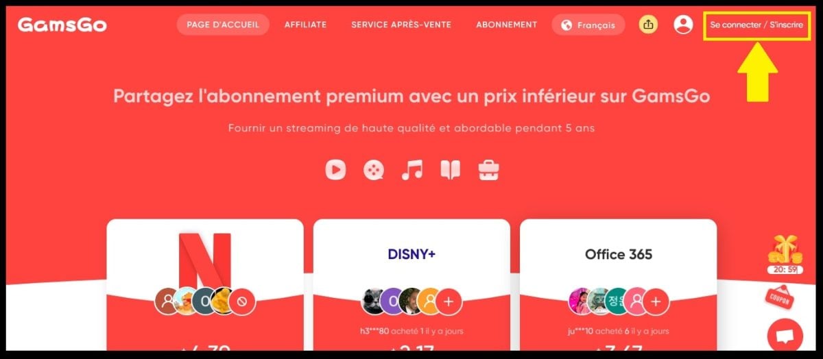 Para disfrutar de Netflix a bajo precio, ¡regístrate en GamsGo! 