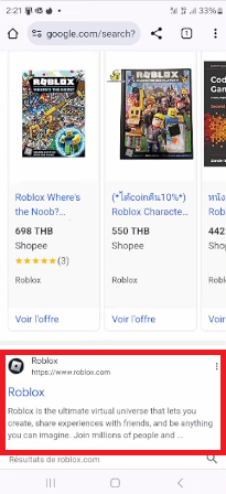Klicken Sie auf das erste Suchergebnis bei Google