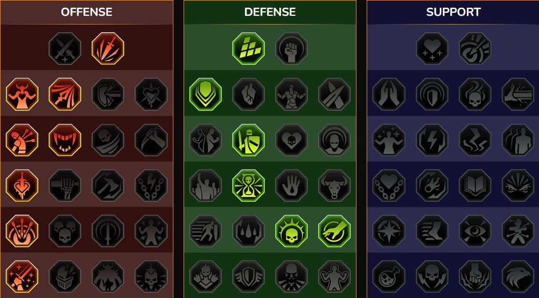 Habilidades RSL Mazmorra, Jefe de clan para Arwydd des herbes ((Arwydd hierba de carcaj))