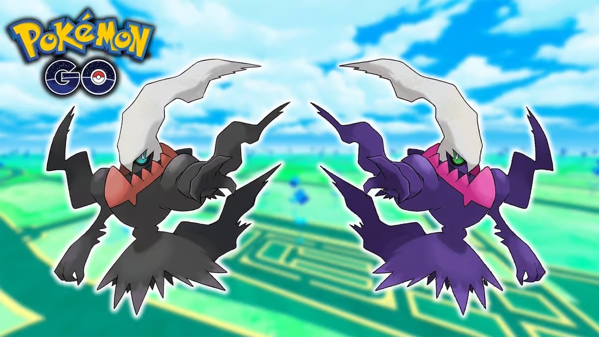 Классическая версия Даркрай (слева) и блестящая версия (справа) в Pokémon GO 
