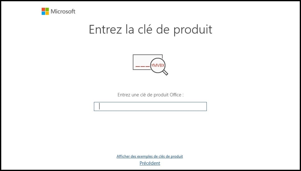 Для активации лицензии Office 365 необходим действительный программный ключ