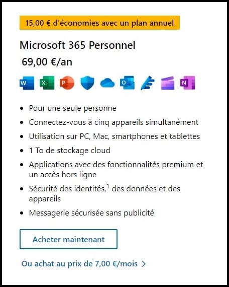 За 7 евро в месяц вы можете воспользоваться всеми инструментами Microsoft.