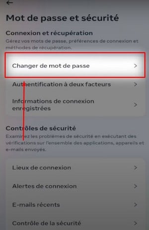 Alterar a opção de palavra-passe na aplicação Instagram