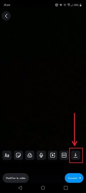 Schaltfläche zum Herunterladen der Videos von Le Réel auf Instagram