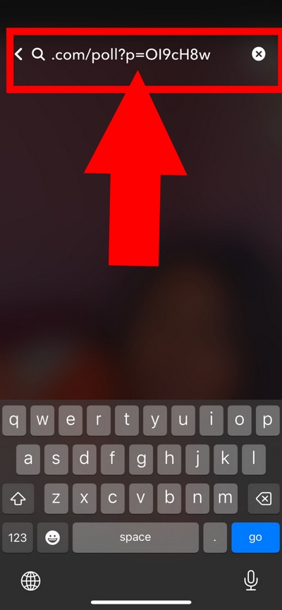 Snapchat上のアンケートリンクのコピー