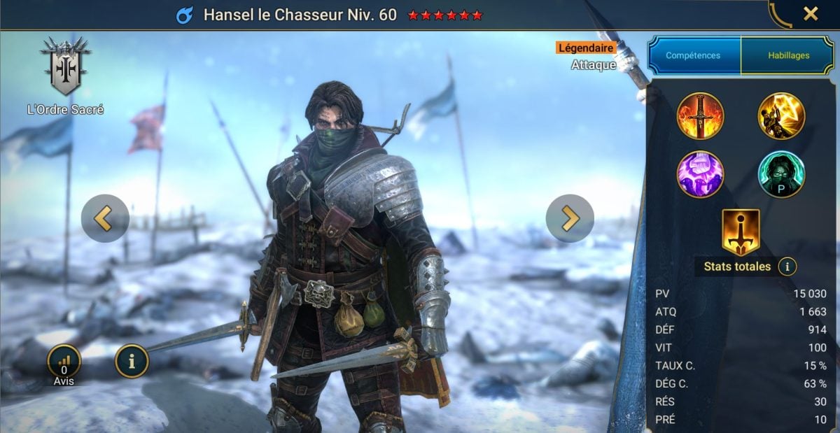 Leitfaden für Meisterschaften, Gnade und Artefakte zu Hänsel der Jäger (Hansel Witchhunter) auf RSL 