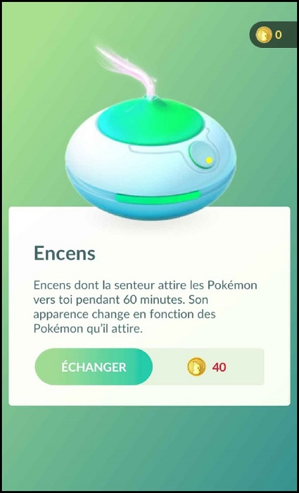 Dupa tersedia untuk dibeli di Toko Pokémon GO