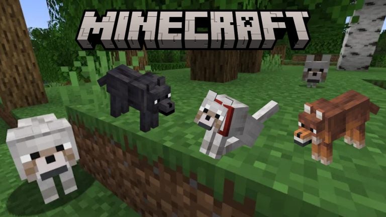 Иллюстрация укрощения волка Minecraft