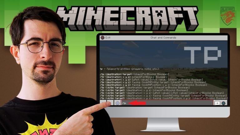 Иллюстрация шага для TPing игрока в Minecraft