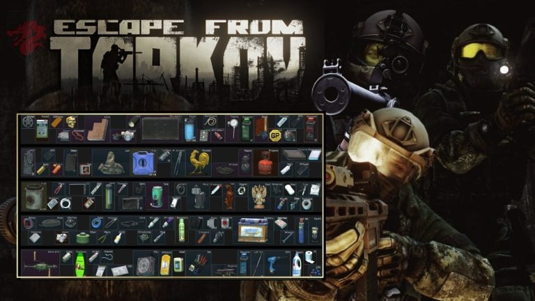 Ilustrasi benda-benda yang harus disimpan atau tidak di Tarkov