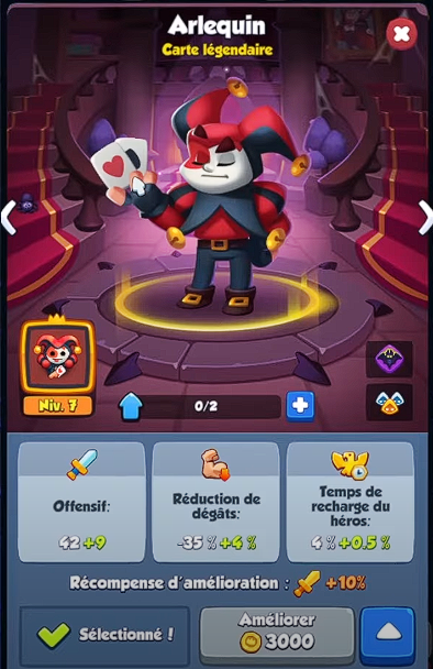 Rush Royaleで伝説のカード「ハーレクイン」を紹介