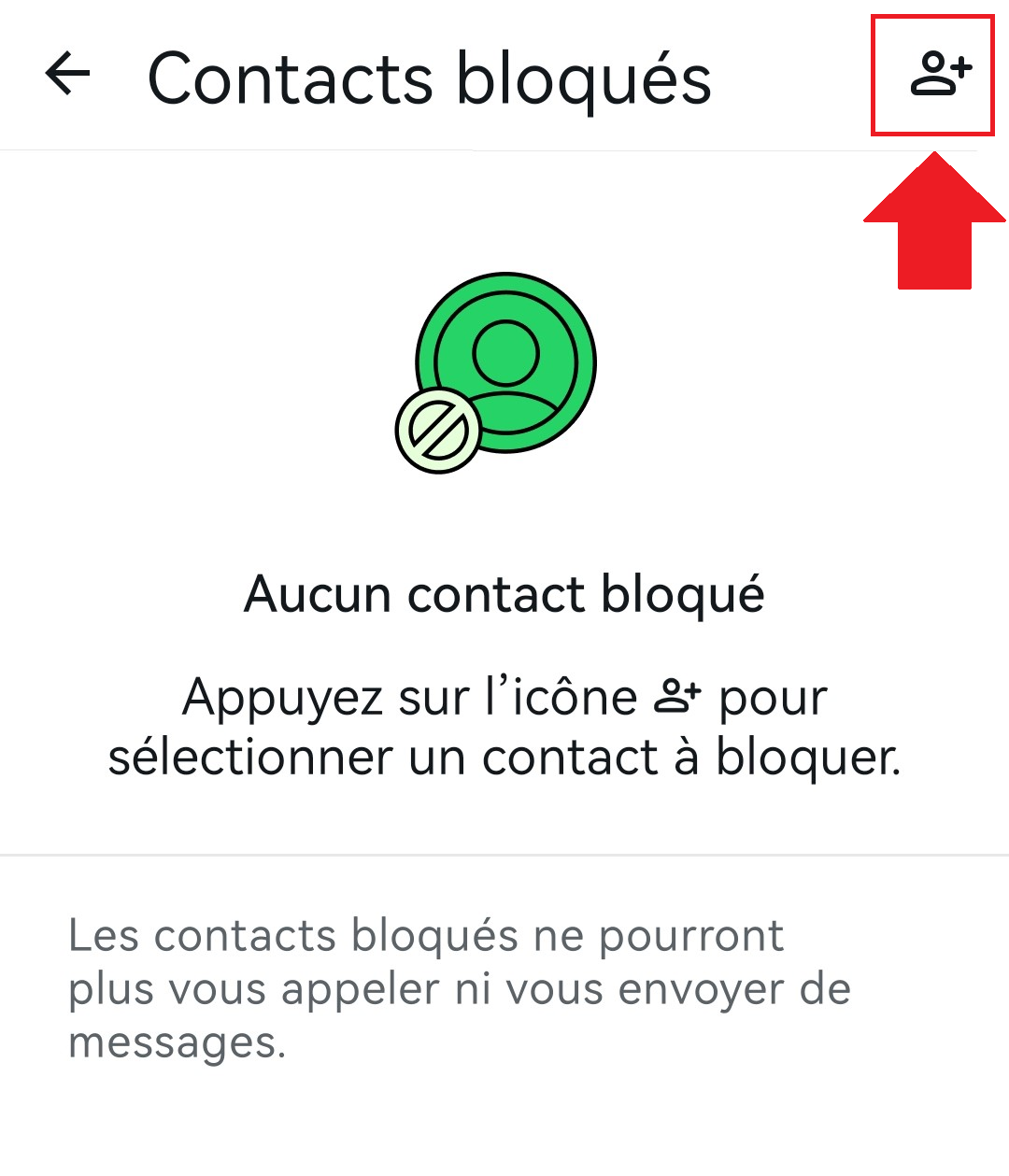 Um Kontakte zum Blockieren in WhatsApp hinzuzufügen, müssen Sie auf die Schaltfläche "+" oben rechts drücken