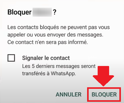 Danach erscheint eine Nachricht, die die WhatsApp-Sperre bestätigt, und Sie müssen die Aktion nur noch bestätigen