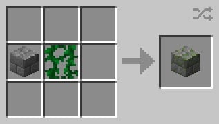Como fazer uma pedra cortada com musgo em Minecraft