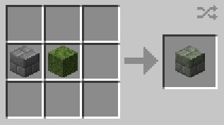 Como fazer uma pedra cortada com musgo em Minecraft