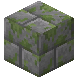 Pedra de corte musgoso em Minecraft