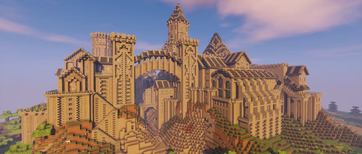Así se construye un gran castillo en Minecraft