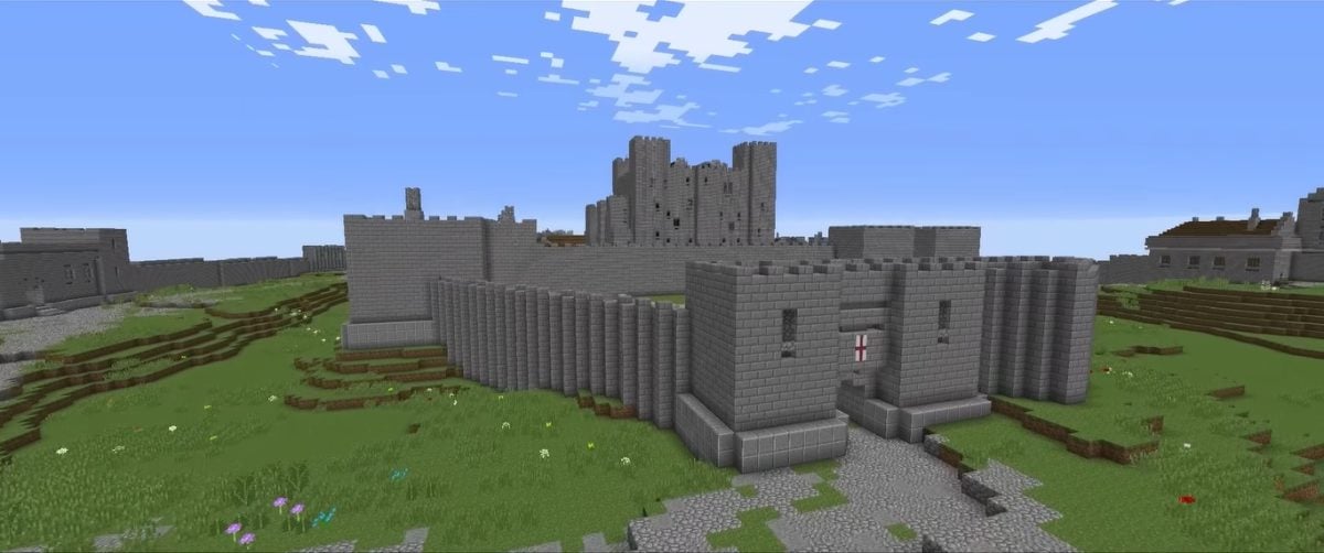Una reproducción del castillo de Dover en Minecraft