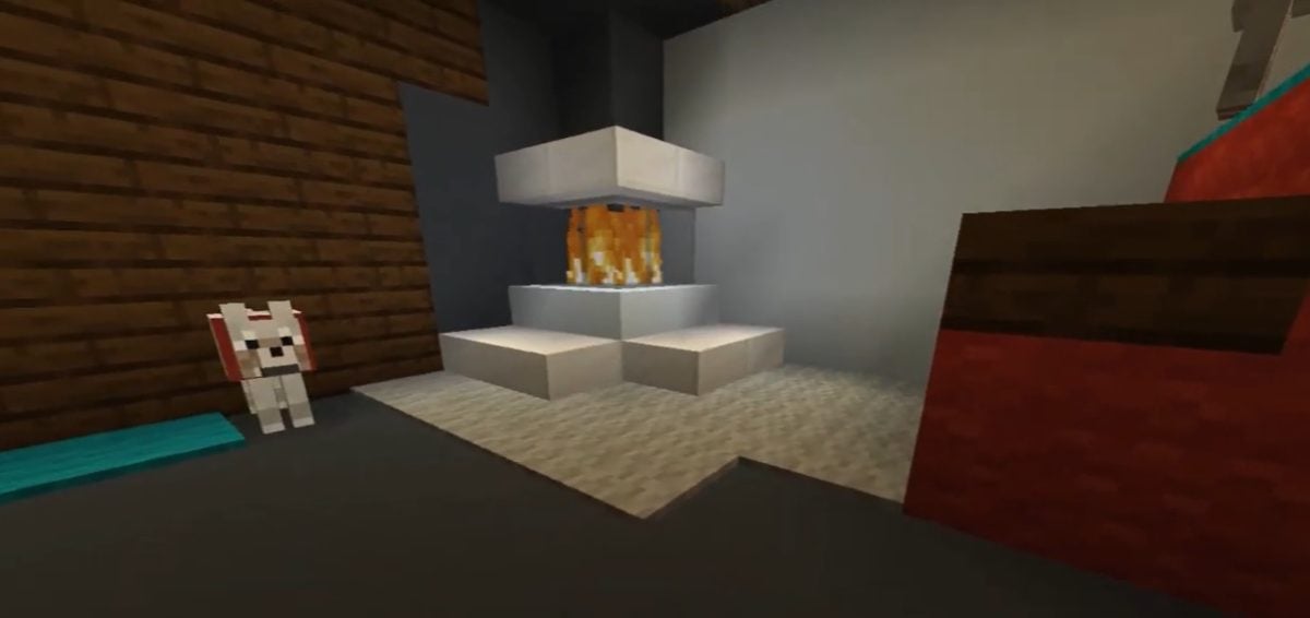Um magnífico fogão de quartzo em Netherrack criado por YouTubeur Antostyle em Minecraft.
