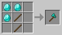 Как сделать алмазный топор в Minecraft