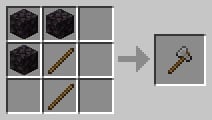 Как сделать черный каменный топор в Minecraft