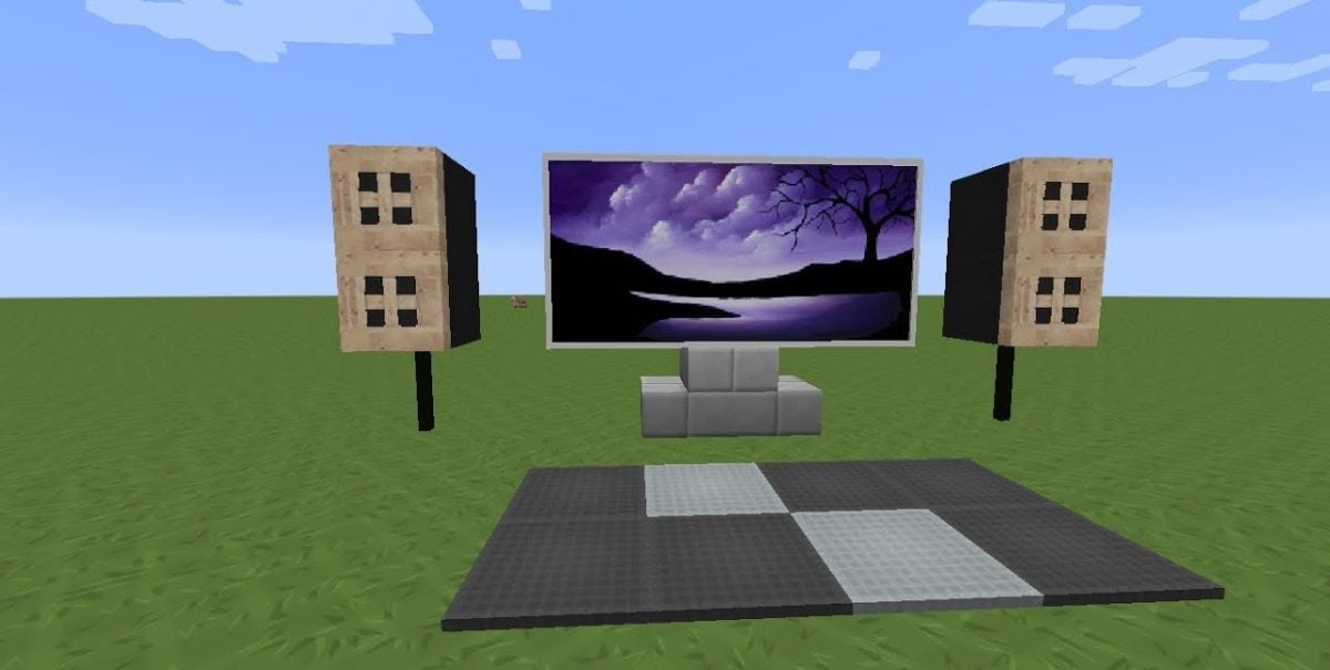 É possível construir um enorme televisor de ecrã plano com o Minecraft! 