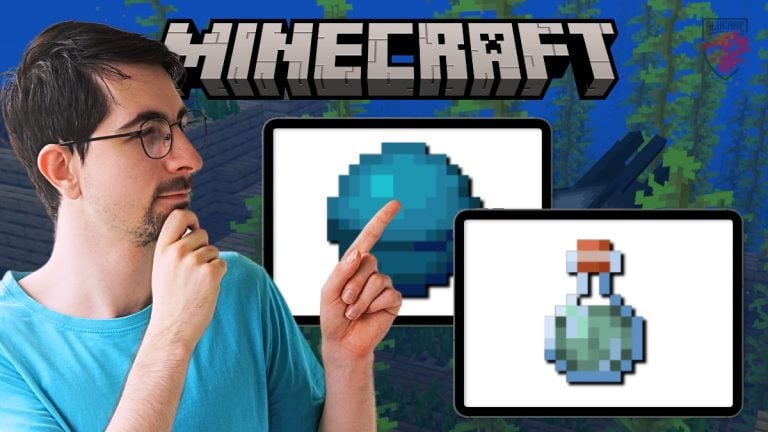 Иллюстрация того, как дышать под водой Minecraft