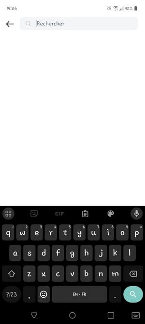 Opção de pesquisa no Insta