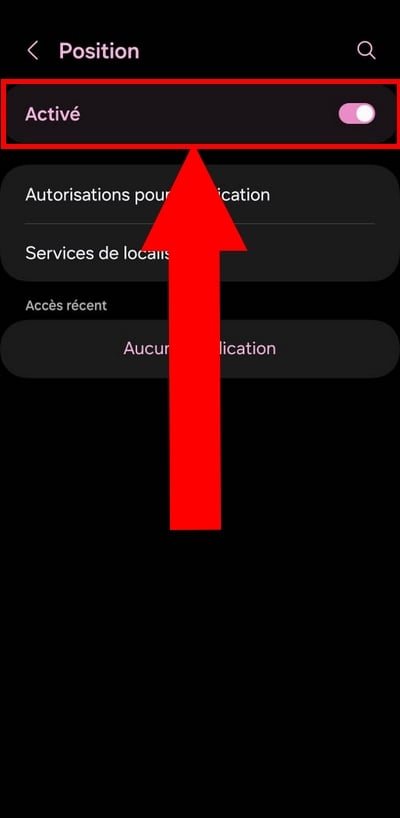 Ativar a localização no Android. 