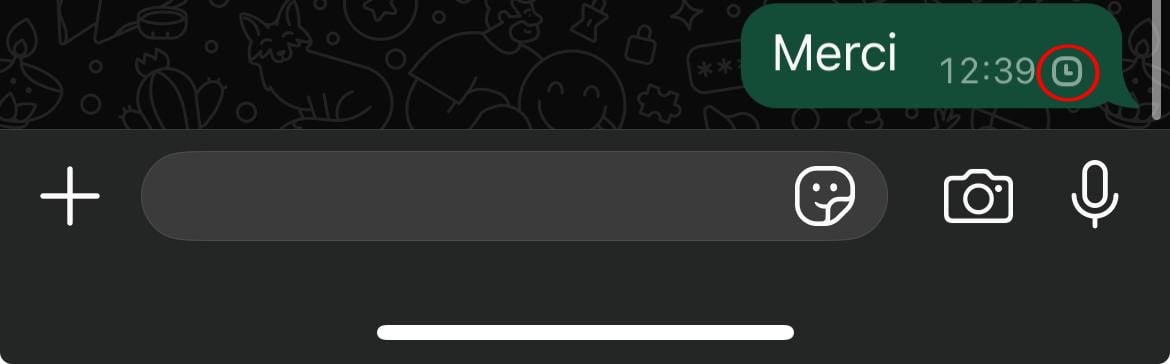 小さなWhatsApp時計アイコン