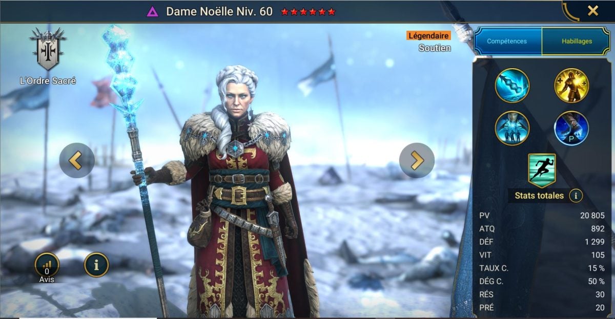 Guida alla maestria, alla grazia e ai manufatti su Dame Noëlle (Lady Noelle) su RSL 