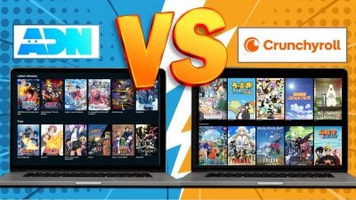 Ilustração de ADN VS Crunchyroll - as melhores plataformas de Anime
