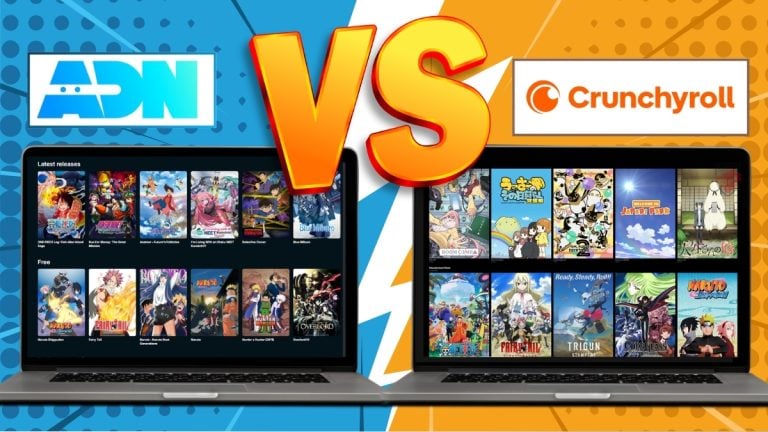 Ilustração de ADN VS Crunchyroll - as melhores plataformas de Anime