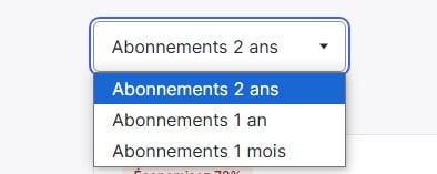 Durées d'abonnements disponibles pour NordVPN