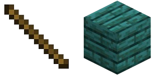 Minecraft placa de biscornue + stick