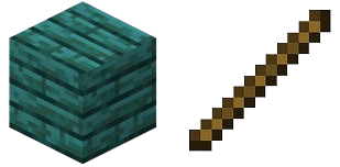 Minecraft placa de biscornue + stick