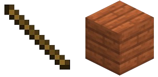 Minecraft Prancha de acácia + pau