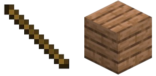 Minecraft Prancha de mogno + pau