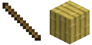 Minecraft Tábua de bambu + vara