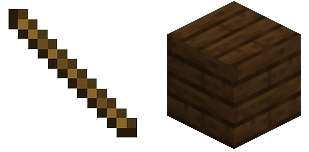 Minecraft tábua + pau de carvalho preto