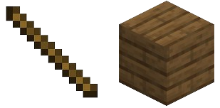 Minecraft Prancha de abeto + pau