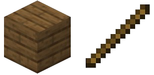 Minecraft Prancha de abeto + pau
