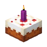 Minecraft Bolo de vela magenta