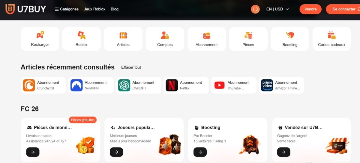 Acheter un abonnement premium Crunchyroll à bas prix sur la plateforme U7BUY