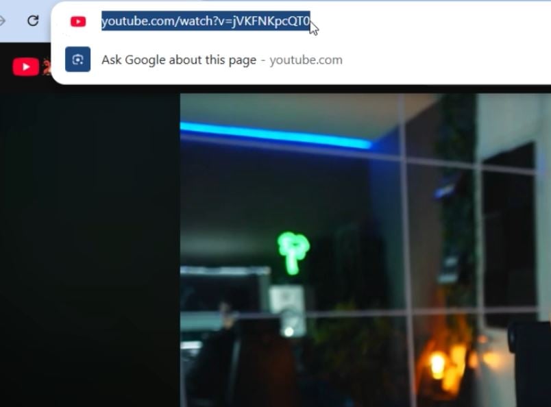 Скопируйте ссылку на видео с YouTube, чтобы добавить её в программу для извлечения.