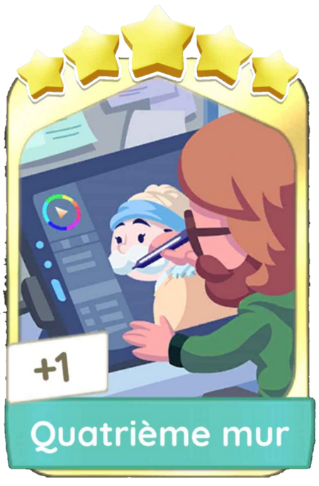 Illustration Monopoly GO Carte Quatrième Mur page 17