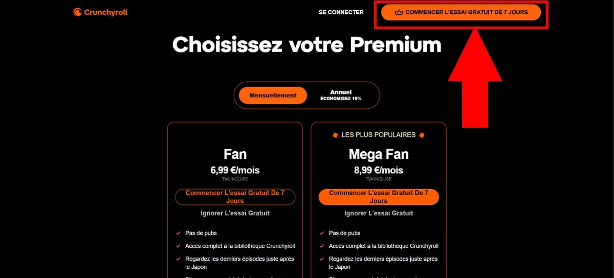 Mulai uji coba gratis selama 7 hari di Crunchyroll
