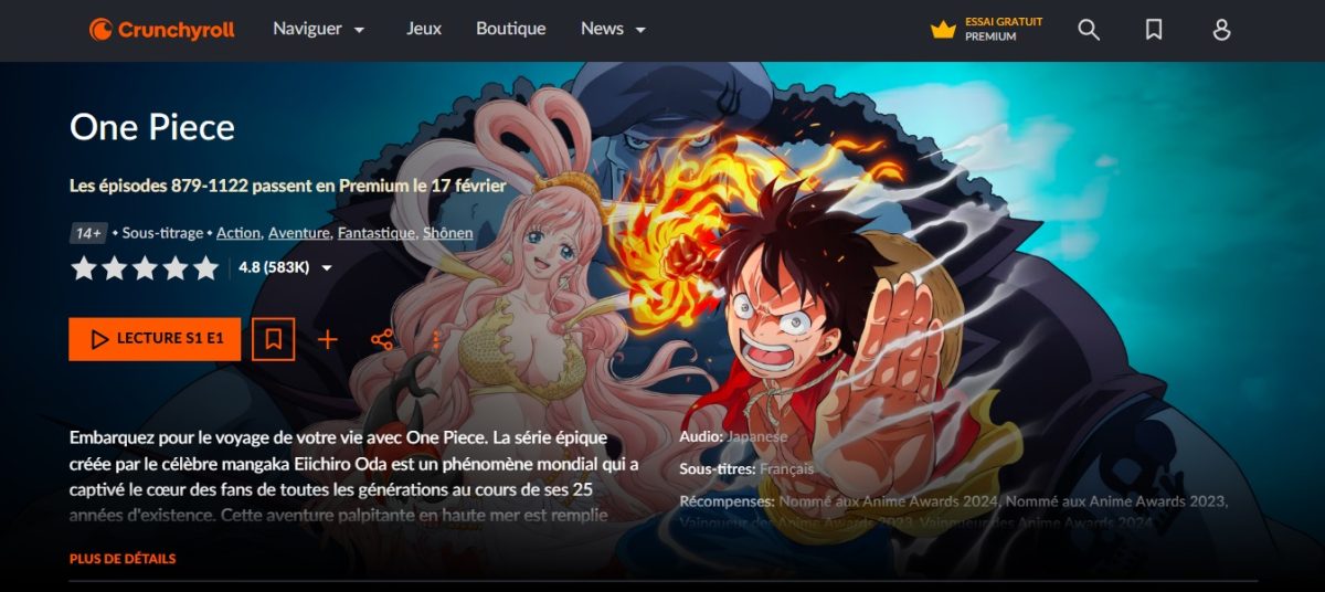 One Piece su Crunchyroll