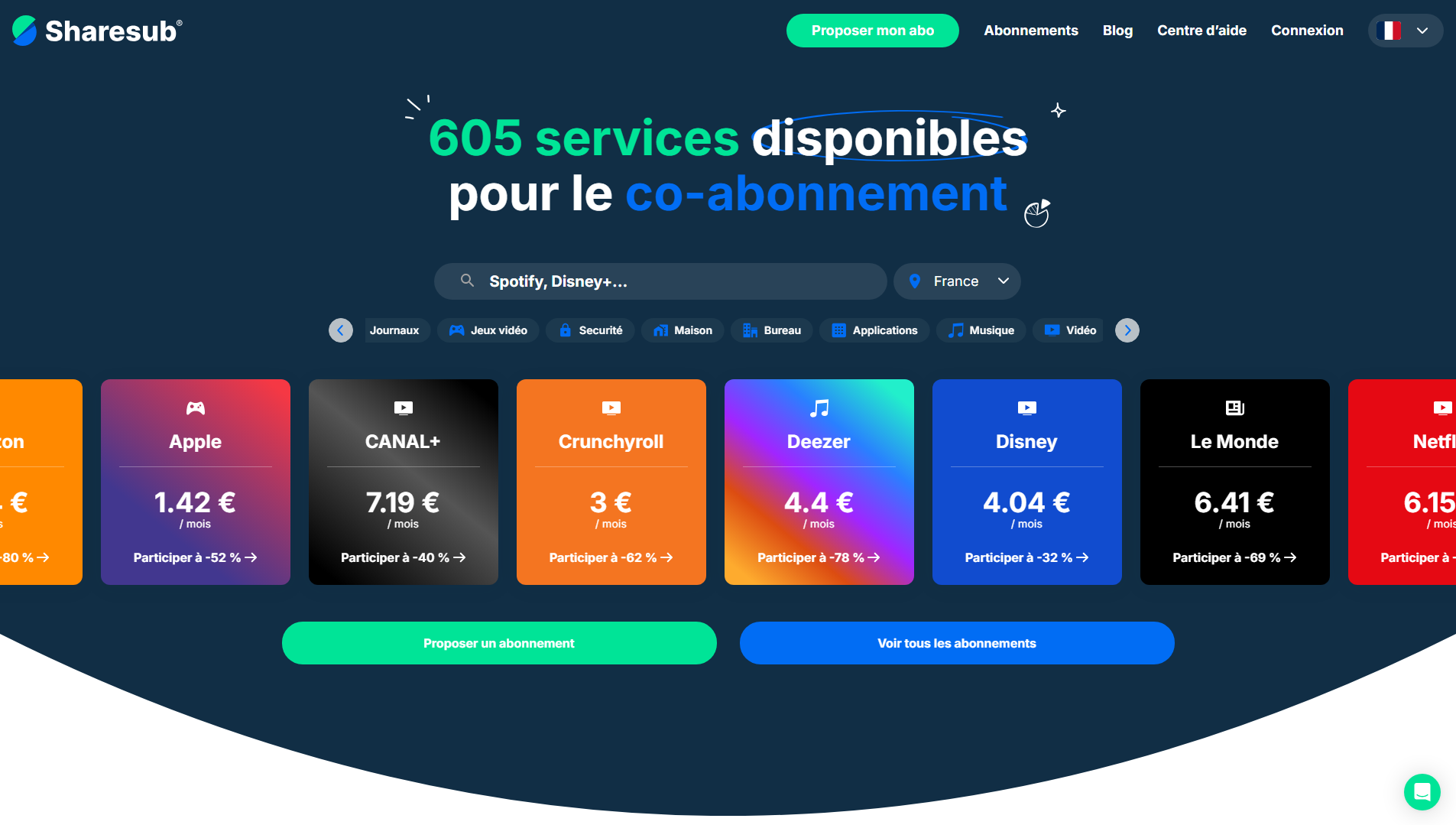 Приветствуем вас на Sharesub. Платформа имеет самое богатое и разнообразное предложение на рынке. От видеоигр до SVOD и услуг безопасности, таких как VPN, - вы обязательно найдете то, что ищете. ©️Dramsey для Alucare.fr